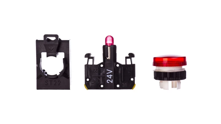 Lampka sygnalizacyjna 22mm czerwona 24V AC/DC ST22-LC-24-LEDAC/DC