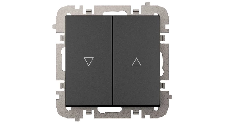 Vestra Łącznik żaluzjowy bez ramki podtynkowy IP20 czarny 3816-19