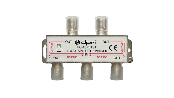 Rozdzielacz sygnału SAT splitter 1x F / 4x F FC4SPLTST