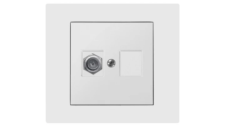 Vestra Gniazdo antenowe TV pojedyncze typ ff bez ramki podtynkowe IP20 biały 3886-10