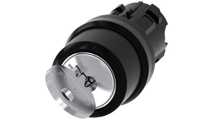 Przełącznik z kluczem 22mm tworzywo 2 poz 0I Ronis nr 455 klucz w poz O SIRIUS ACT 3SU1000-4CC01-0AA0