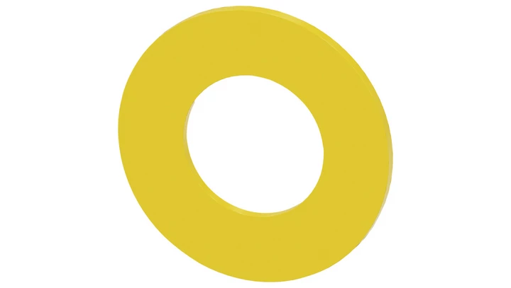 Etykieta podkładkowa żółta 45mm do otworu 22mm grubość 2mm bez inskrypcji SIRIUS ACT 3SU1900-0BA31-0AA0