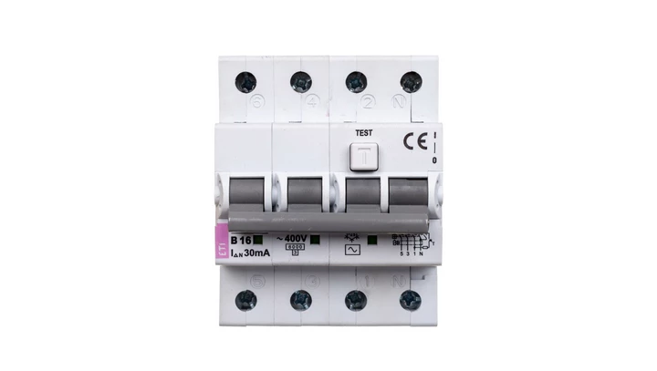 Wyłącznik różnicowo-nadprądowy 4P 16A B 0,03A typ AC KZS-4M 002174004