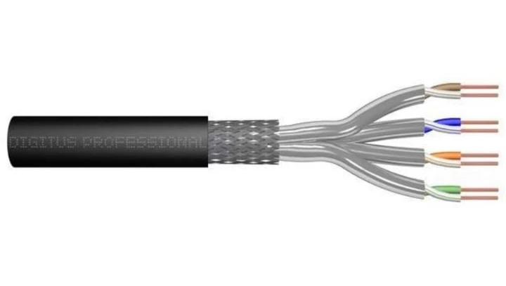 Kabel teleinformatyczny S/FTP kat.7 PE zewnętrzny suchy czarny Fca DK-1741-V-1-OD /100m/