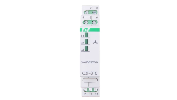 Przekaźnik zaniku i asymetrii faz 10A 1P 4sek 55V CZF-310