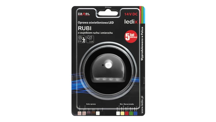 Oprawa schodowa LED Rubi PT 14V DC regulowany czujnik CZN biała zimna LED10921661