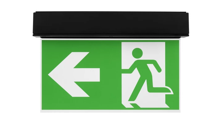 Oprawa ewakuacyjna natynkowa SUPREMA D-std M 3H AT IP54 NT BLK + (E2, E3) / 93994