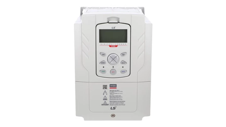 Przemiennik częstotliwości LSIS serii H100 (HVAC) 1,5kW 3x400V AC filtr EMC C3 klawiatura LED LSLV0015H100-4COFN