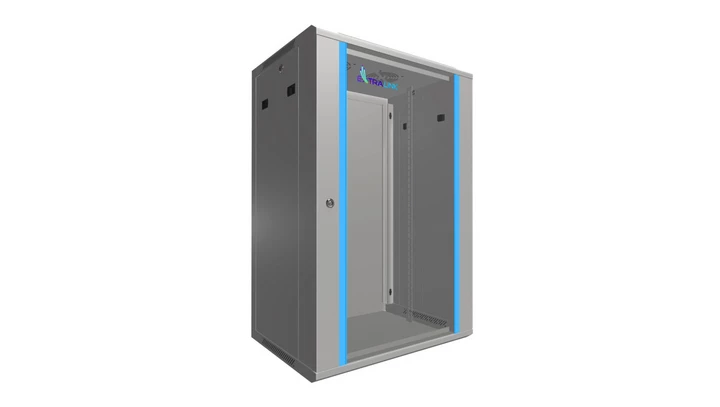 Szafa rack montowana na ścianie Extralink 18U 600x450 Szara
