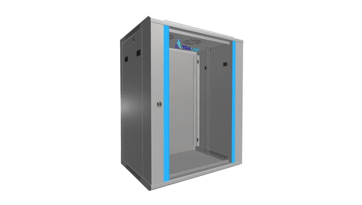 Szafa rack montowana na ścianie Extralink 15U 600x450 Szara