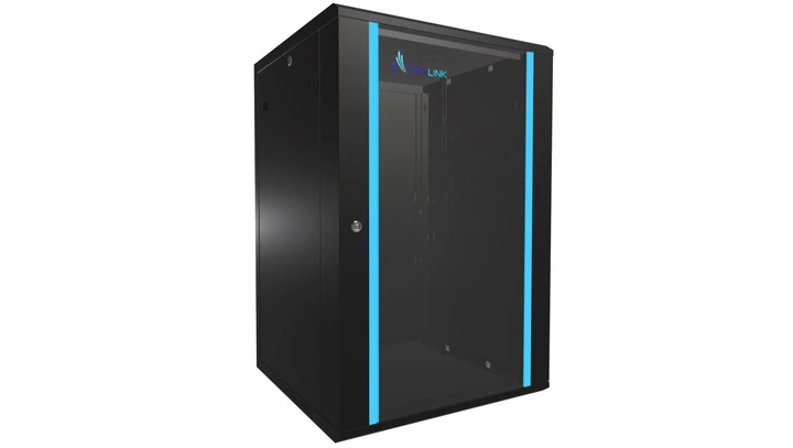 Szafa rack montowana na ścianie Extralink 18U 600x600 Czarna