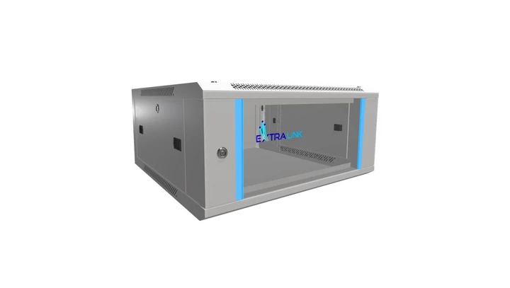 Szafa rack montowana na ścianie Extralink 4U 600x600 Szara