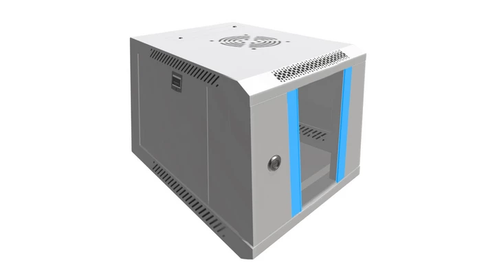 Szafa rack montowana na ścianie Extralink 6U 10 Szara