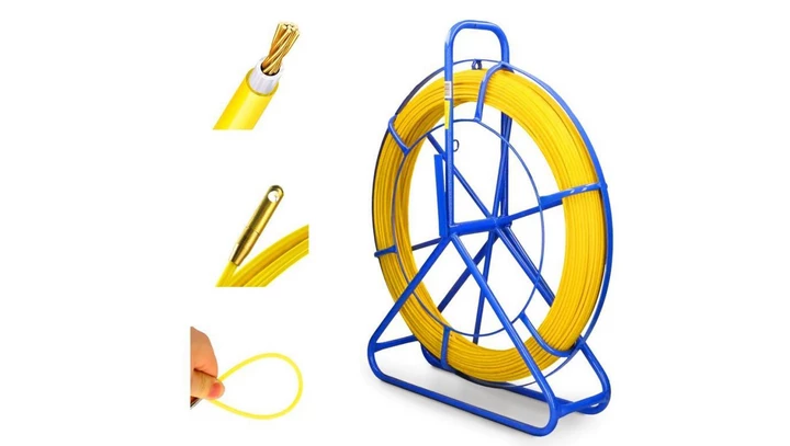 Pilot do przeciągania kabli włókno szklane FRP, śr. 6mm, dł. 150m, żółty Extralink Pilot 6mm 150m