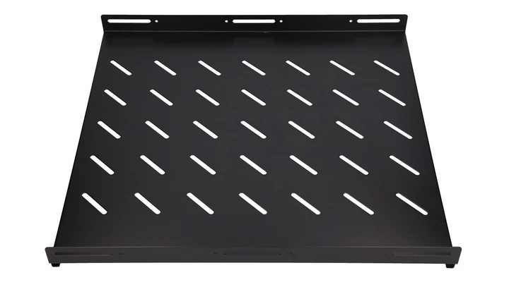 Półka 19, 602 x 472mm, mocowana punktowo, do szaf o głębokości 800mm Extralink 1U 600mm Czarna