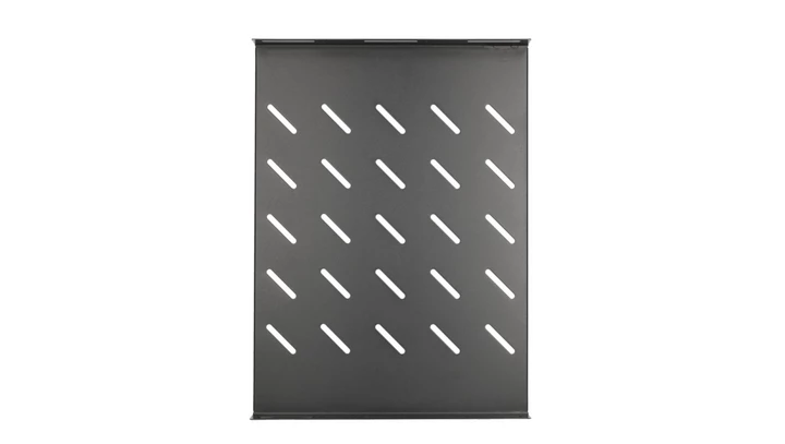 Półka 19, 472x352mm, mocowana punktowo, do szaf o głębokości 600mm Extralink 1U 350mm Czarna