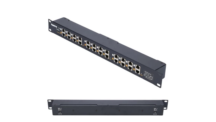 Gigabit PoE Injector 12x 1000Mb/s RJ45, Obudowa Rack Extralink 12 Portowy