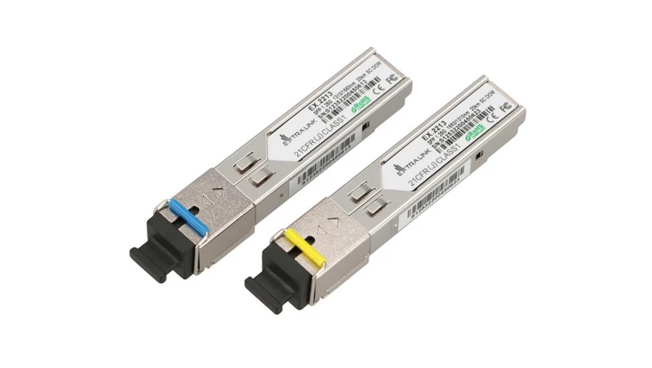 Moduł SFP WDM 1,25Gbps, 1310/1550nm, single mode, 20km, SC, DOM, para Extralink SFP 1.25G