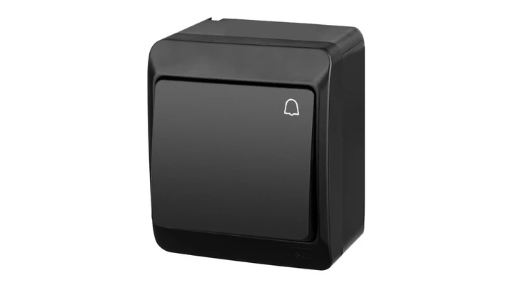 HERMES Łącznik zwierny hermetyczny dzwonek IP44 czarny IP44 0337-09