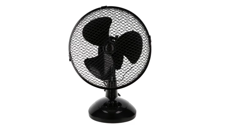 Wentylator biurkowy średnica 23 cm czarny 21W 2 prędkości przewód 1,5 m VO0021
