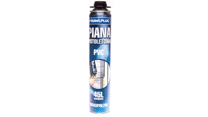 Piana montażowa pistoletowa niskoprężna do PVC 750ml do 45l RPP-PVC
