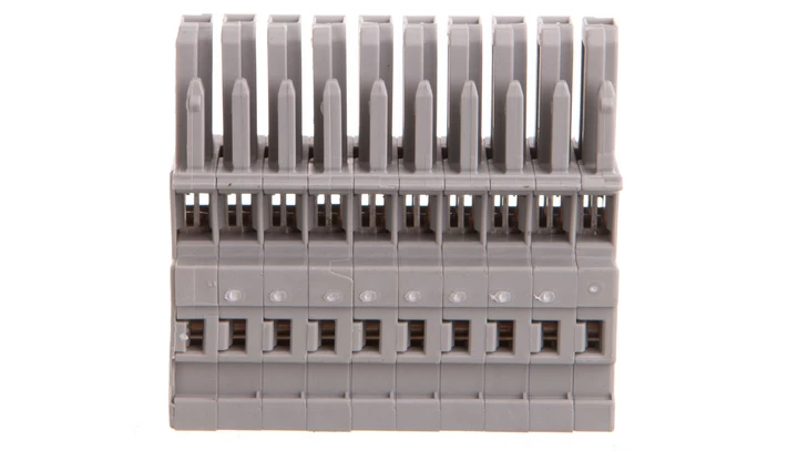 Gniazdo X-COM 1-przewodowe 10-biegunowe szare 769-110 /25szt./