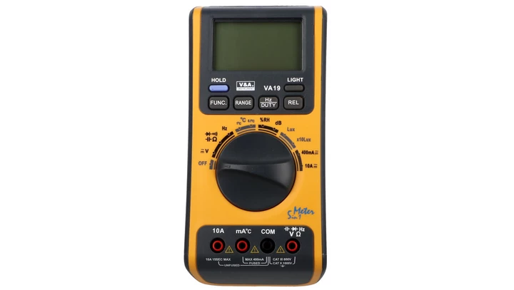 Multimetr cyfrowy + pomiar dźwięku światła wilgotności i temperatury VA19