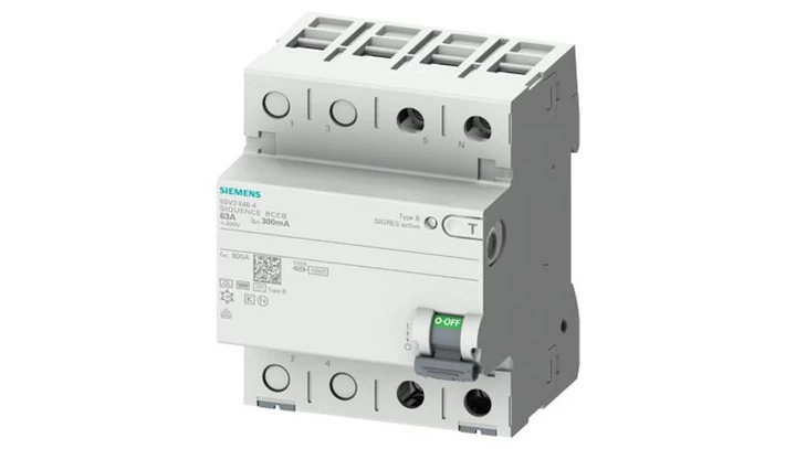 Wyłącznik różnicowoprądowy SENTRON 1P+N-bieg. 40A 300mA Typ B krótkozwłoczny 230V 5SV3624-4