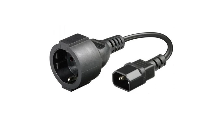 Adapter Zasilania IEC320 C14 na Schuko F Gniazdo 23cm