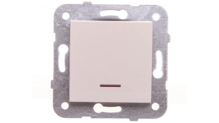 Karre Łącznik 1-Biegunowy Podświetlany, Kolor Krem / 90963719