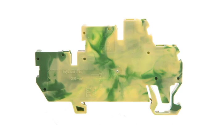 Złączka dwupiętrowa bazowa X-COM 2-przewodowa / 2-pinowa żółto-zielona 870-107 /50szt./