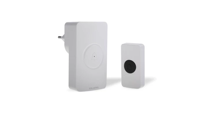 Dzwonek bezprzewodowy z pilotem, learning system, 230V, 38 dzwięków, DS-1B/B BIAŁY