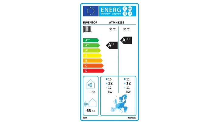 Pompa ciepła monoblok 12kW 1-faz INVENTOR +grzałka 3kW ATMH12S3 R32