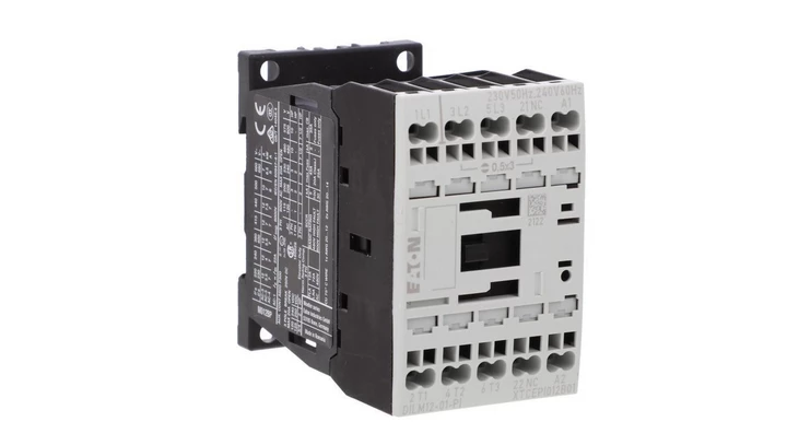 Stycznik mocy DILM12-01(230V50HZ,240V60HZ)-PI 3P 380 V 400 V 5.5 kW 1R 230 V AC Push-In 199244