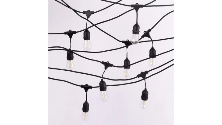 Girlanda Ogrodowa ZESTAW LED 10m +10 żarówek filament G45 E27 1W 2700K