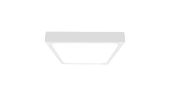 Plafoniera LED 18W 1800lm 4000K IP44 Kwadrat Mleczny Biała Ramka z mikrofalowym czujnikiem ruchu 7666