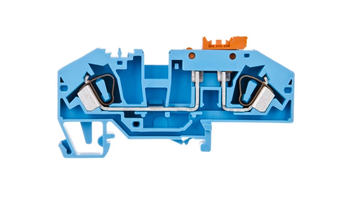 Złączka szynowa rozłączalna 2-przewodowa 6mm2 niebieska 282-695 /25szt./