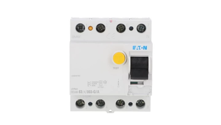 Wyłącznik różnicowoprądowy 4P 63A 0,03A typ G/A 10kA FRCMM FRCMM-63/4/003-G/A 170296