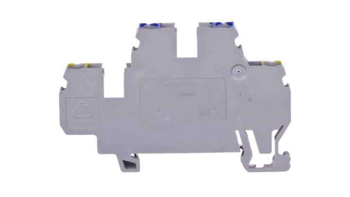 Złączka dwupiętrowa 4-przewodowa PE / N 2,5mm2 szara 870-517 /50szt./