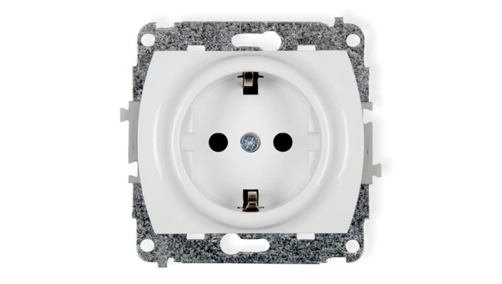 TREND Gniazdo pojedyncze z/u SCHUKO biały GP-1sp