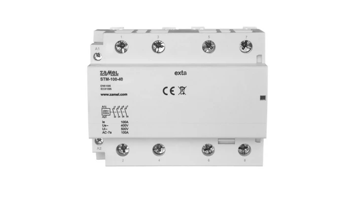 Stycznik modułowy instalacyjny 100A 4Z 230V AC typ: STM-100-40 EXT10000302