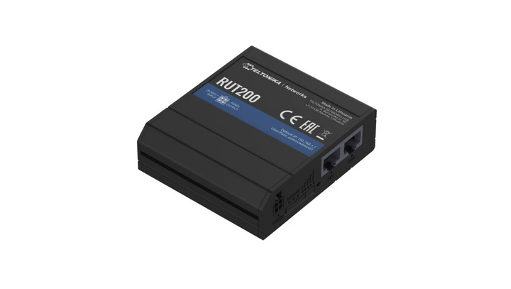 Przemysłowy Router LTE 4G/LTE Cat.4, 2x LAN 100Mb/s WiFi 2,4GHz, RMS Teltonika RUT200