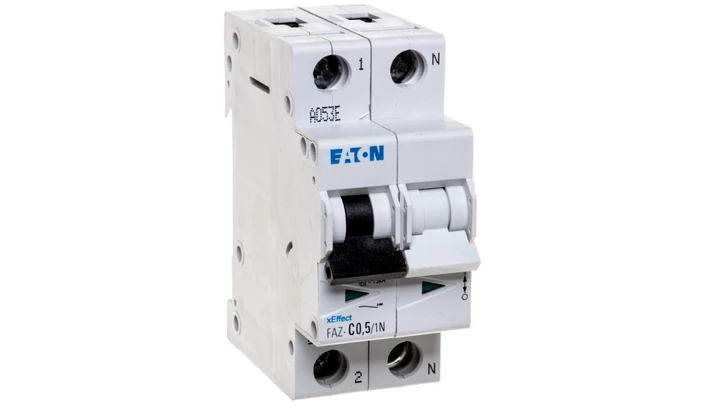 Wyłącznik nadprądowy 1P+N C 0,5A 15kA AC FAZ C0,5/1N 278657