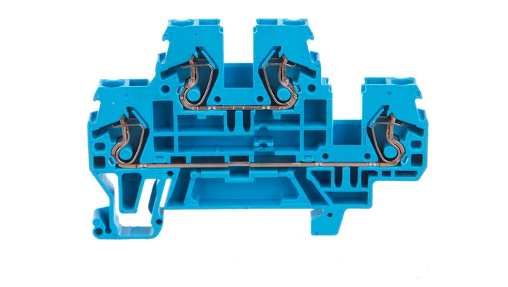 Złączka szynowa 2-piętrowa N / N 2,5mm2 niebieska 870-504 /50szt./