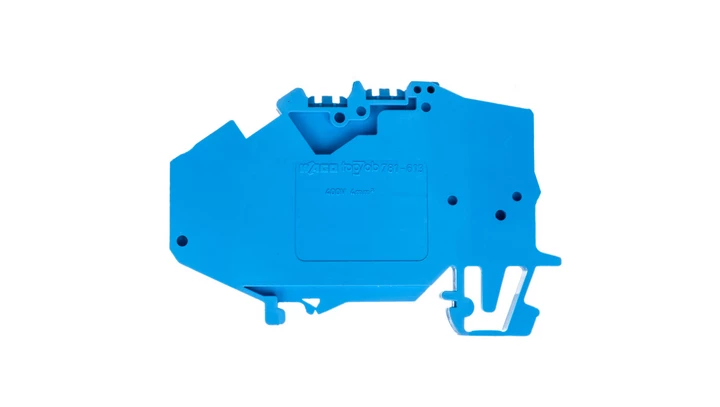 Złączka szynowa rozłączalna N 1-przewodowa 4mm2 do przewodu neutralnego niebieska 781-613 TOPJOBS /50szt./