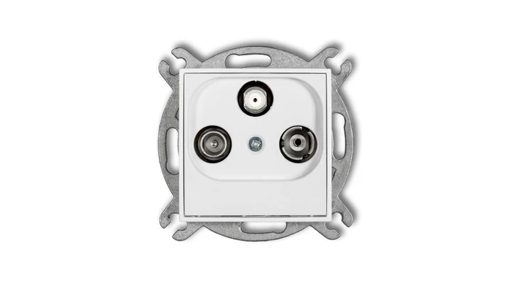 ICON Mechanizm gniazda abonenckiego RTV-SAT końcowego 1,5dB biały IGS