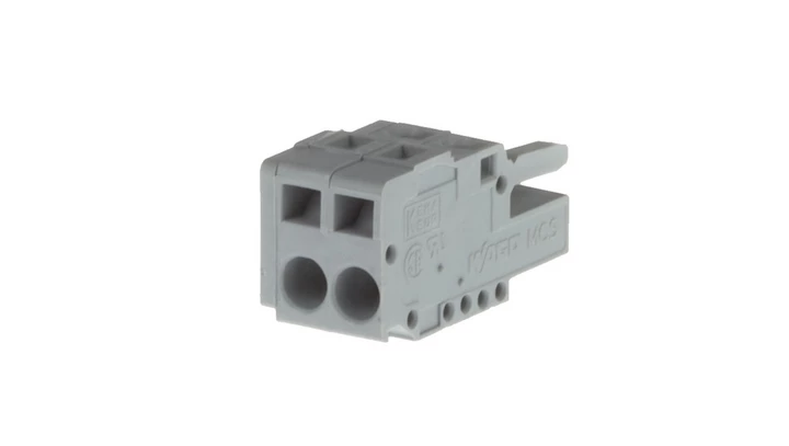 Gniazdo MCS-MIDI Classic 2-biegunowe szare raster 5mm 231-102/026-000 /100szt./