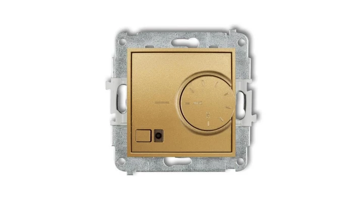 ICON Mechanizm elektronicznego regulatora temperatury z czujnikiem podpodłogowym złoty 29IRT-1
