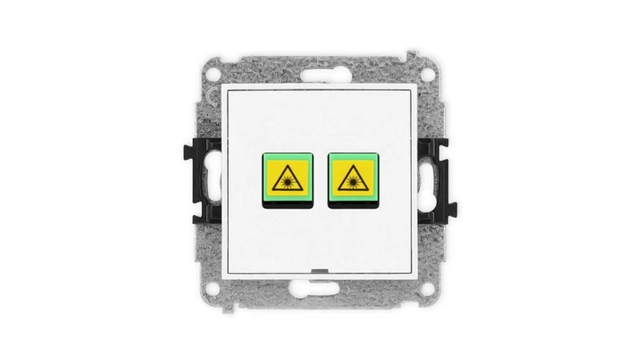 ICON Mechanizm gniazda światłowodowego/optycznego podwójnego, bez pola opisowego biały mat 25IGOPBO-2