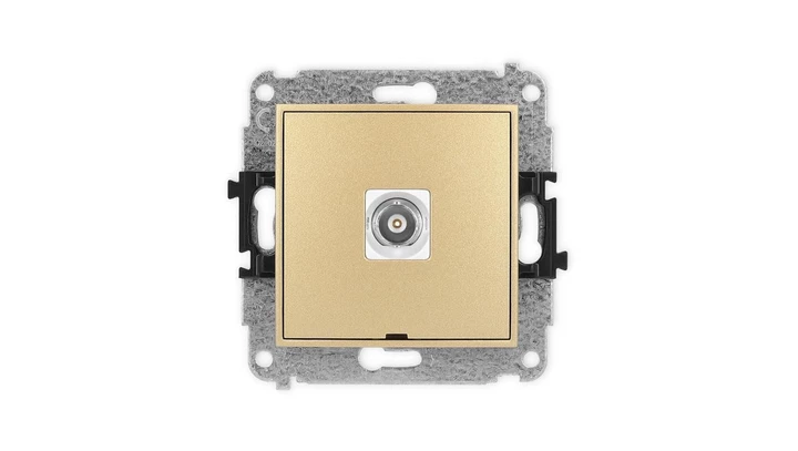 ICON Mechanizm gniazda pojedynczego BNC, bez pola opisowego złoty 29IGBNCBO-1